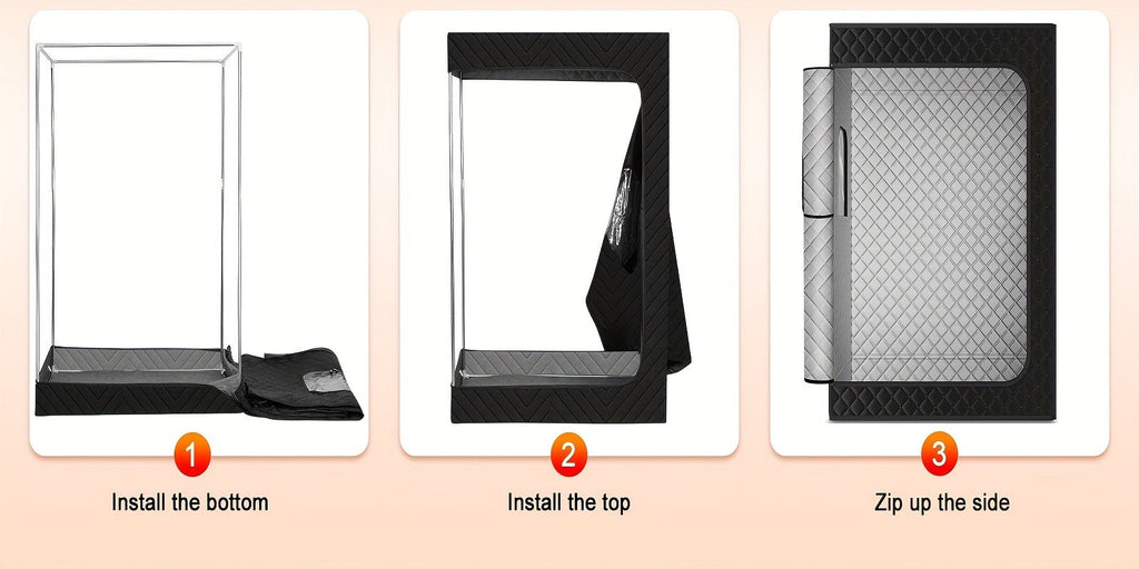 Double Person Sauna Tent 71x49x36in Extra Large 2-Person Steam Sauna Box for Home with 2 Steamers — image 16