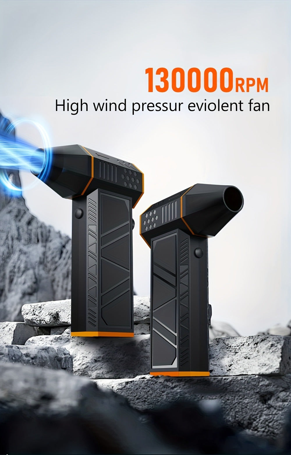 Electric Air Duster 130000RPM Rechargeable Handheld Blower, 3-Speed Wireless Turbine Fan for Computer Keyboard — image 16