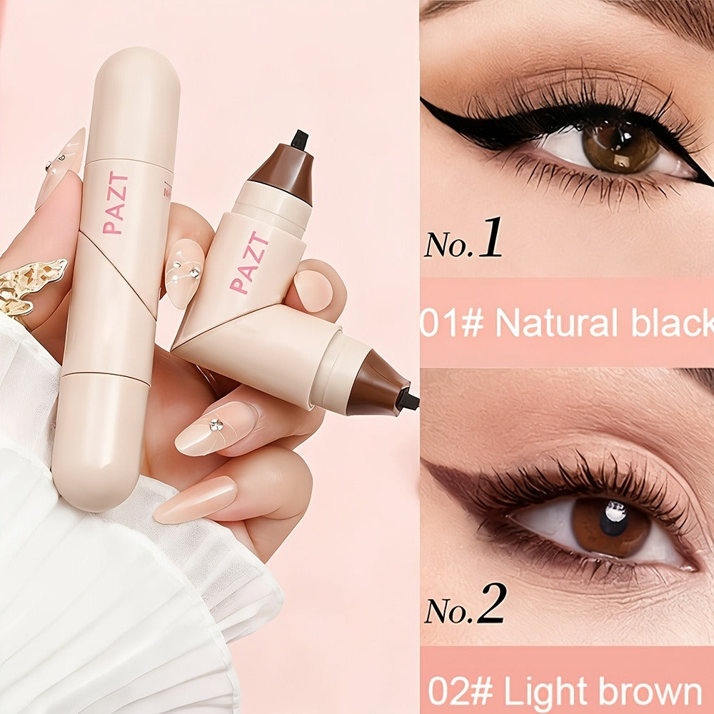 Double-Ended Wing Stamp Eyeliner Pen Three-Pack in Natural Black or Coffee Brown Color Options — image 2