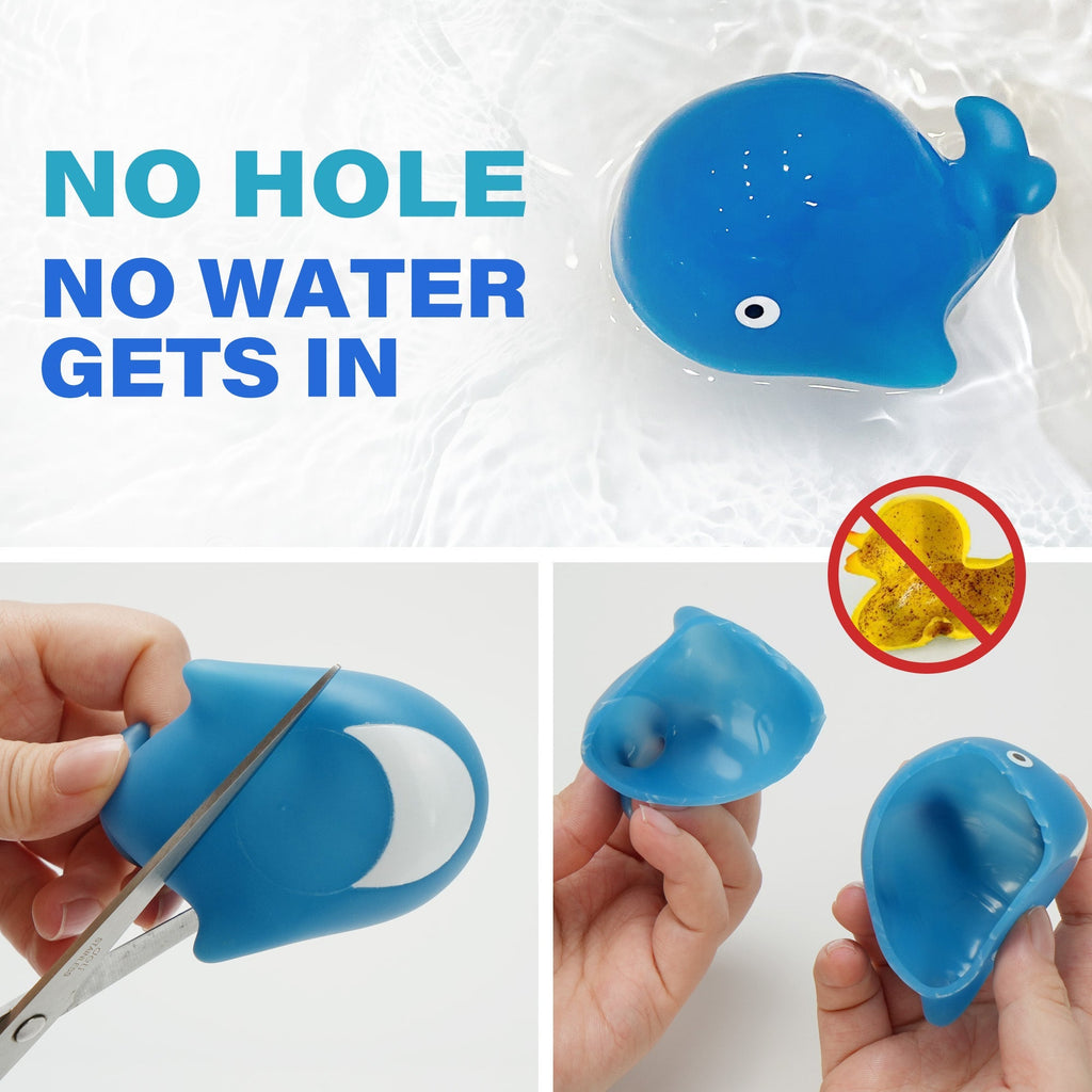 Six-Piece No-Hole Color-Changing Sea Animal Bath Toy Set with Six Shapes for Supervised Water Play — image 2