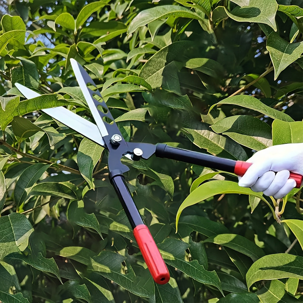 Long-Handle Hedge Shears with 27cm Blades, Red Grips, 51.5cm Pictured Length and 360g Label — image 6