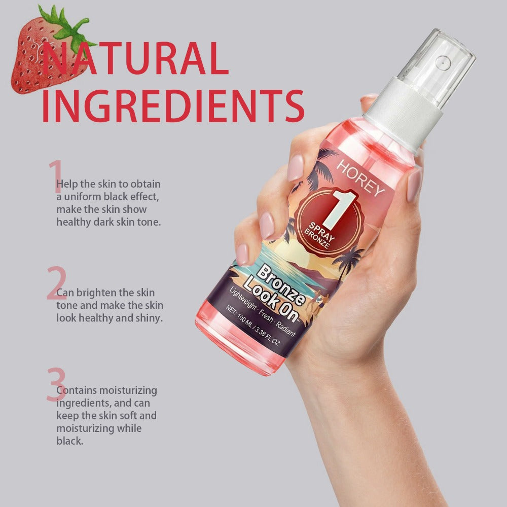 Strawberry-Scented Self-Tanning Spray 100ml in Clear Pump Bottle for Gradual Body Color Application — image 6
