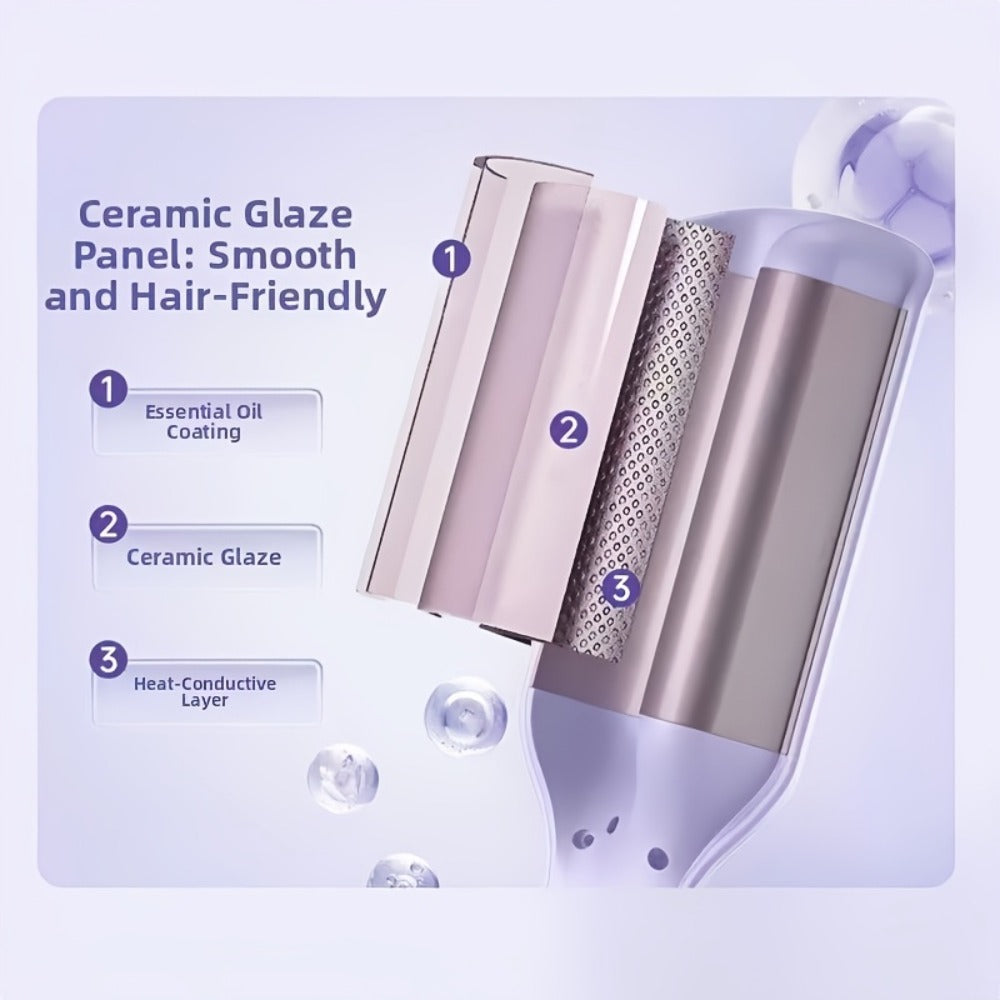 32mm Professional Curling Iron for Waves & Deep Curls with Anti-Scald Safe Temp Control, Salon Curl Iron for Women — image 9