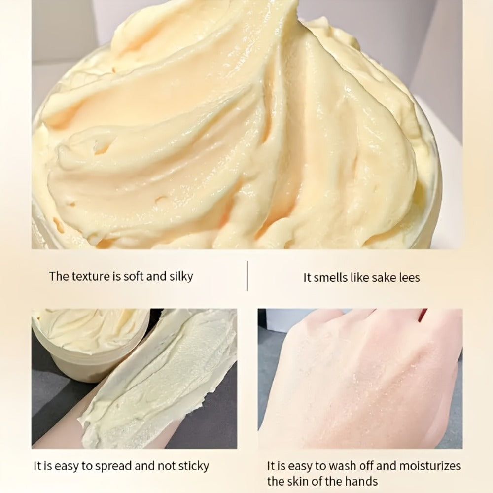 Hand Mask Cream 280g Moisturizing Brightening with Licorice & Distillers Grains – Deep Hydration for Dry Rough Peeling Hands 