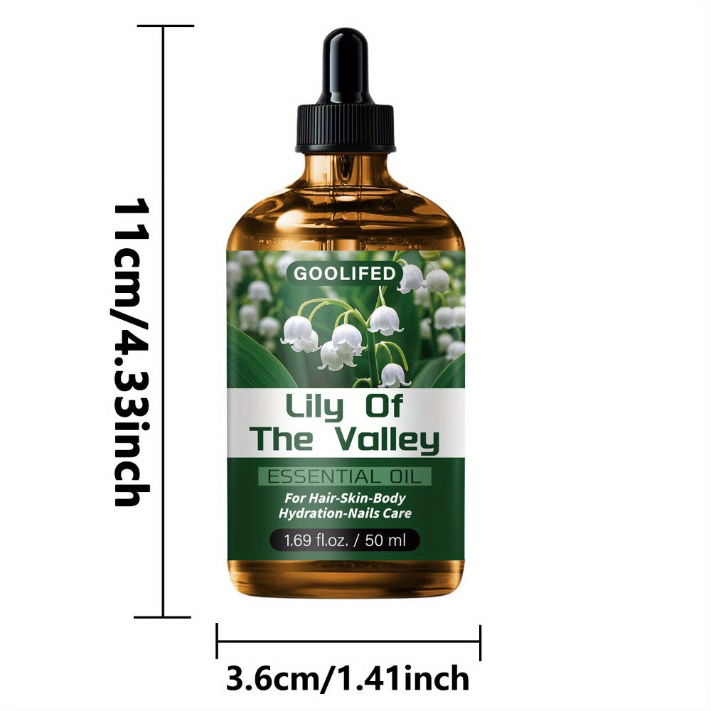 Lily of the Valley Body Oil Blend in a 50ml Amber Dropper Bottle with Floral Green Label Design — image 5