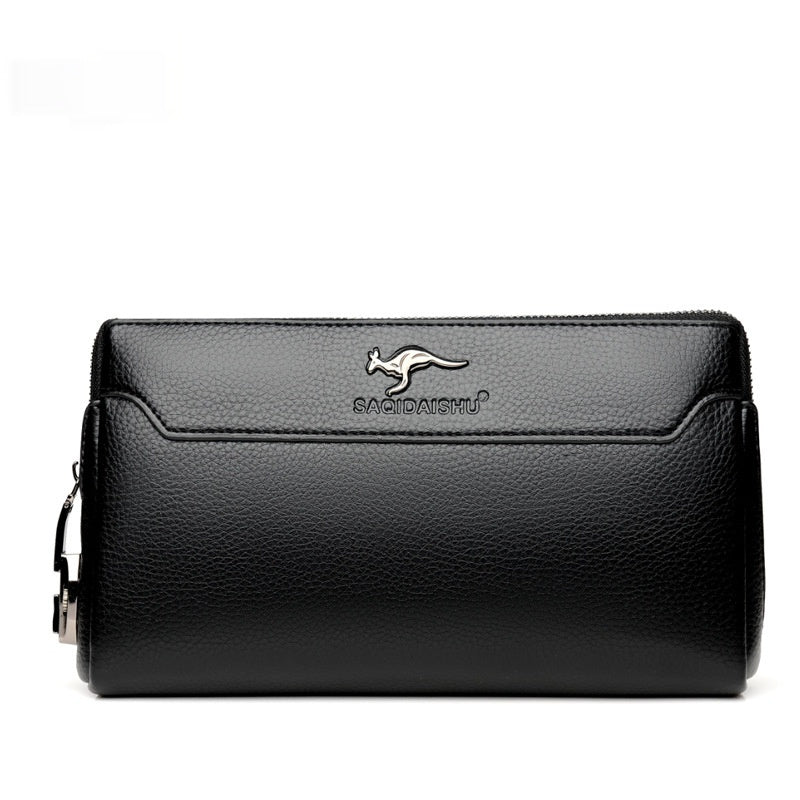 Men's Leather Clutch Anti-theft Password Lock