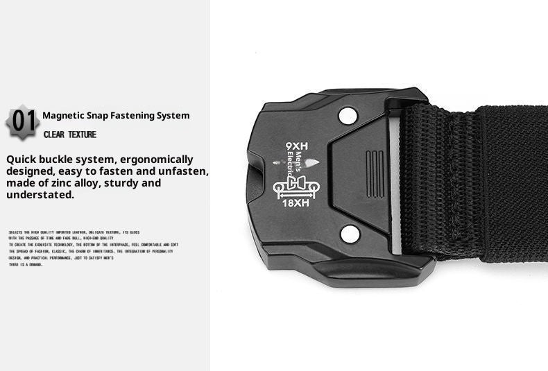 Men's Tactical Release Buckle Nylon Canvas Belt
