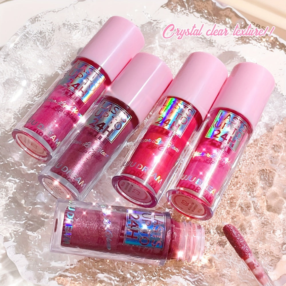 24H Waterproof Glitter Lip Gloss & Lip Stain Set 3PCS, Lip Oil Formula, for Makeup, Travel and Everyday Vanity Use — image 25