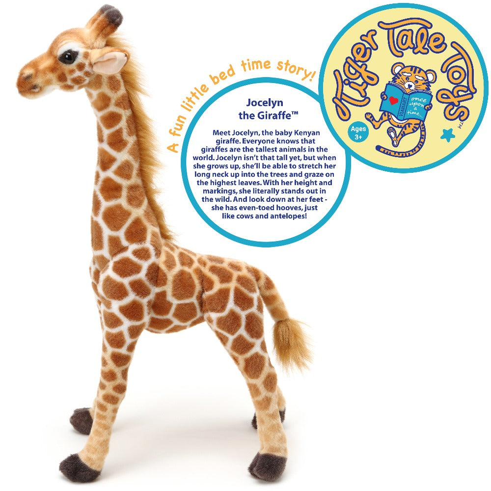 Stuffed Animal Jocelyn Baby Giraffe 22-Inch Poseable Safari Plush with Story Card and Spotted Coat — image 2