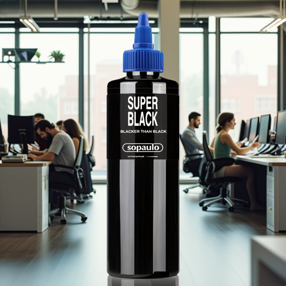 Tattoo Ink 8oz 240ml Single Black Bottle with Ultra-Dark Color Label and Large-Capacity Format — image 8