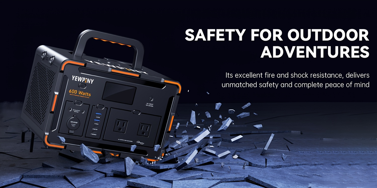 Portable Power Station 259Wh 300W or 599Wh 600W with AC, DC, USB, LiFePO4 Cell Pack and LED Light — image 20