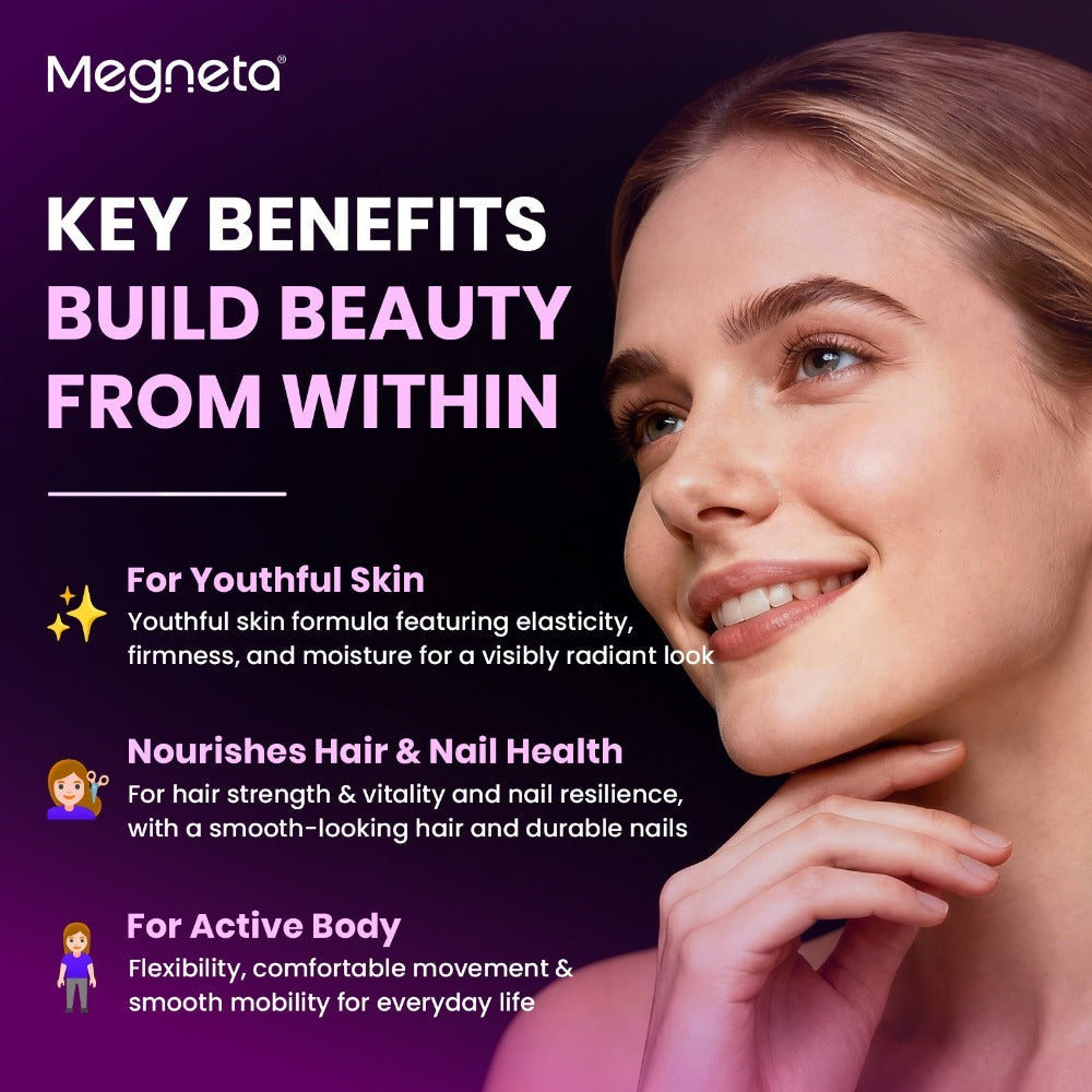 Collagen Capsules Type I II III V X with Vitamin C, Hyaluronic Acid & Biotin, Skin Hydration, Elasticity — image 6