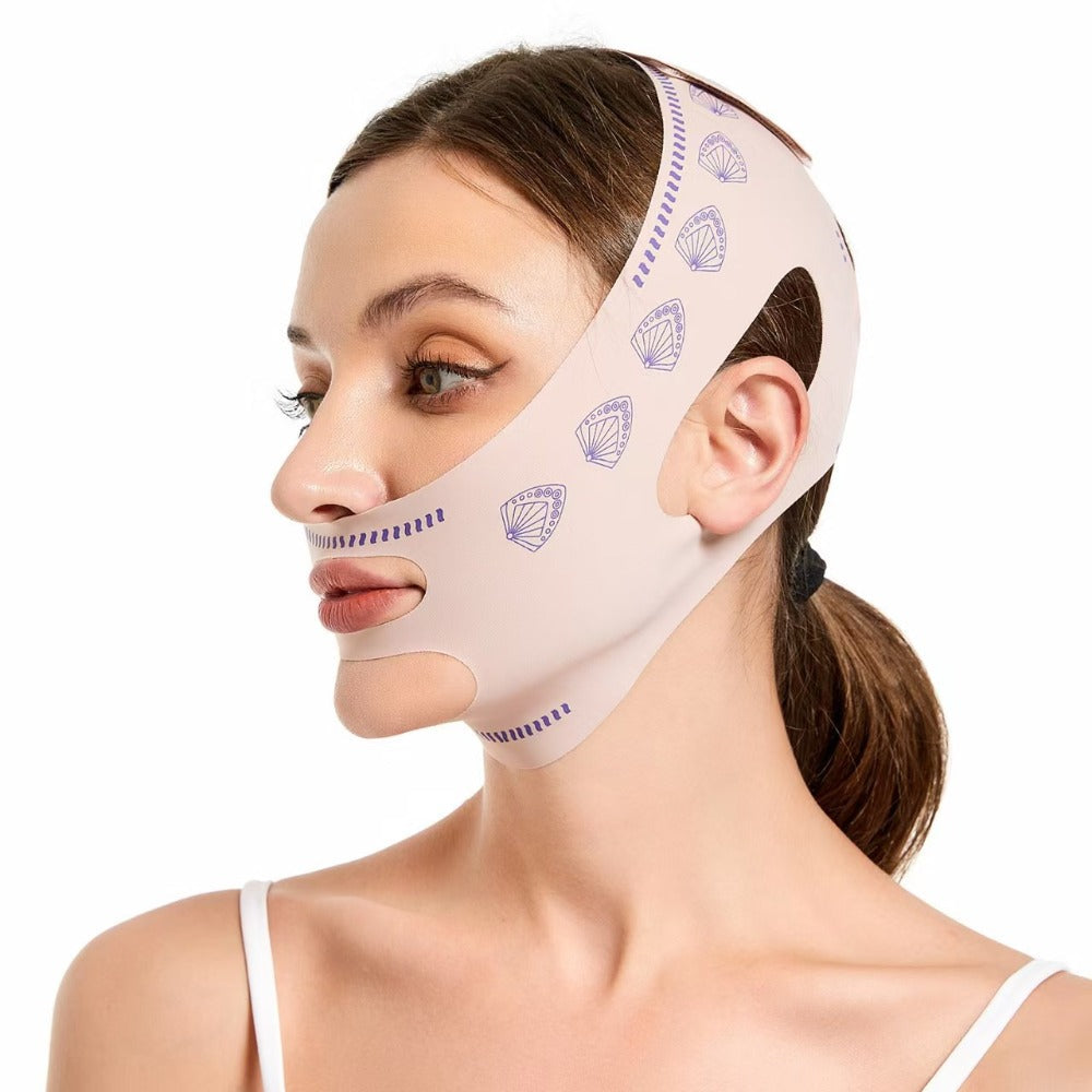 V-Line Face Lift Belt 5-Pack Facial Contouring Lifting Mask with Forehead Lift Band for Makeup, Travel and Everyday Vanity Us