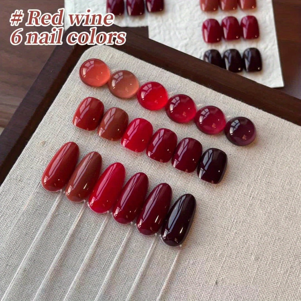 Gel Nail Polish Set with XEIJAYI Label, 6 Nude Pink Jelly Colors in Shades 76, 78 and 81 to 84 — image 11