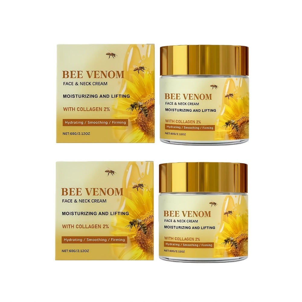 Face Cream Bee Venom and Collagen Two-Bottle Set for Morning and Evening Moisturizing Care — image 3