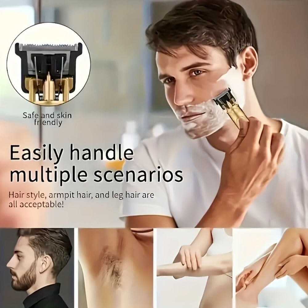 Beard Trimmer for Men USB Rechargeable Zero Contour Precision Edger Lithium Battery – Hair Clipper with Limit Comb ABS Body f