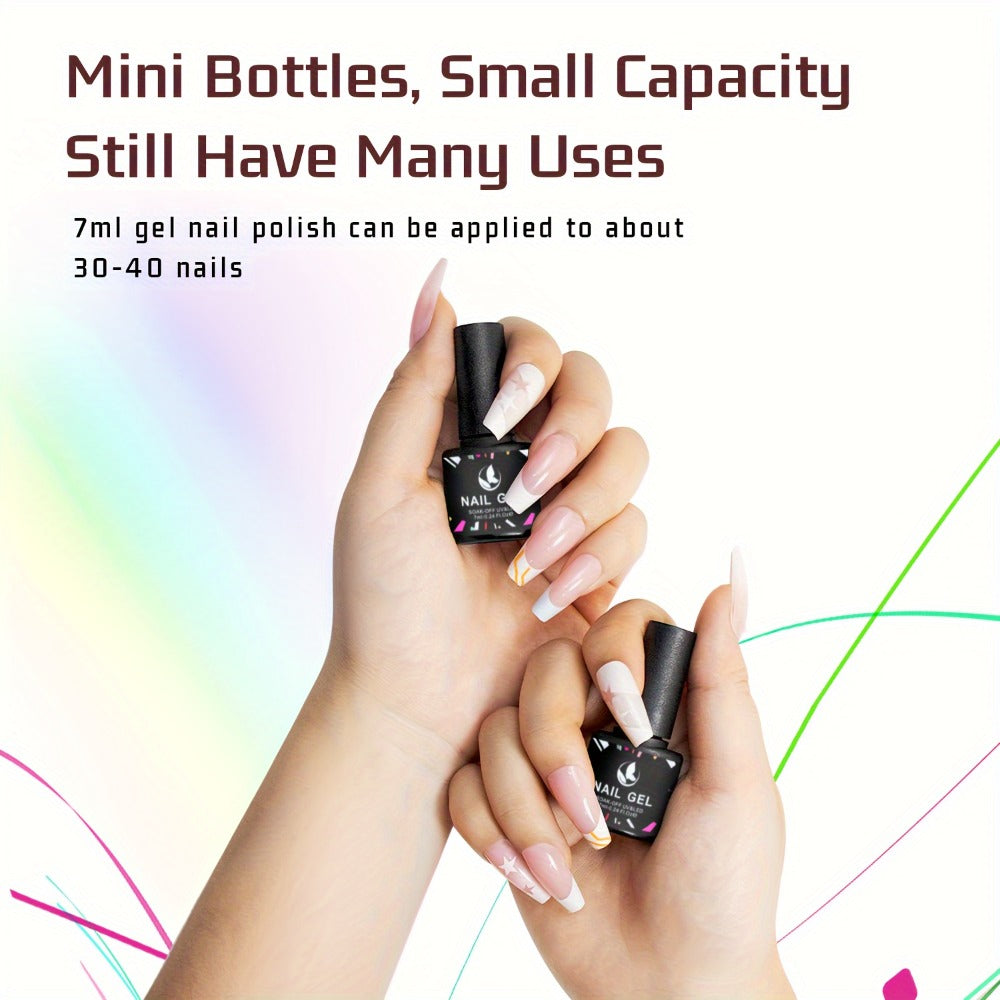 Gel Nail Polish 8-Color Rhapsody Pastel Set with Soft Muted Tones for All-Season UV/LED Soak-Off Nail Art — image 6