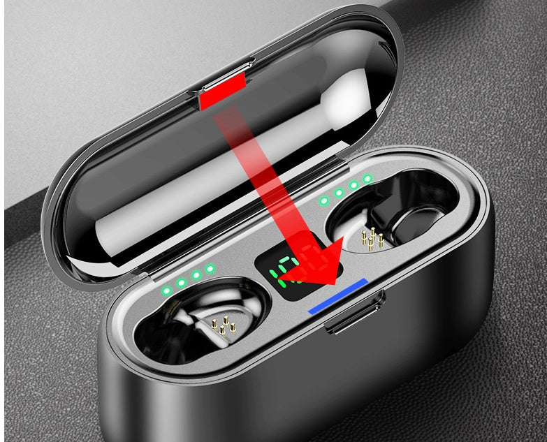 Wireless Bluetooth Earphone with 2000mAh Charging Case & LED Display