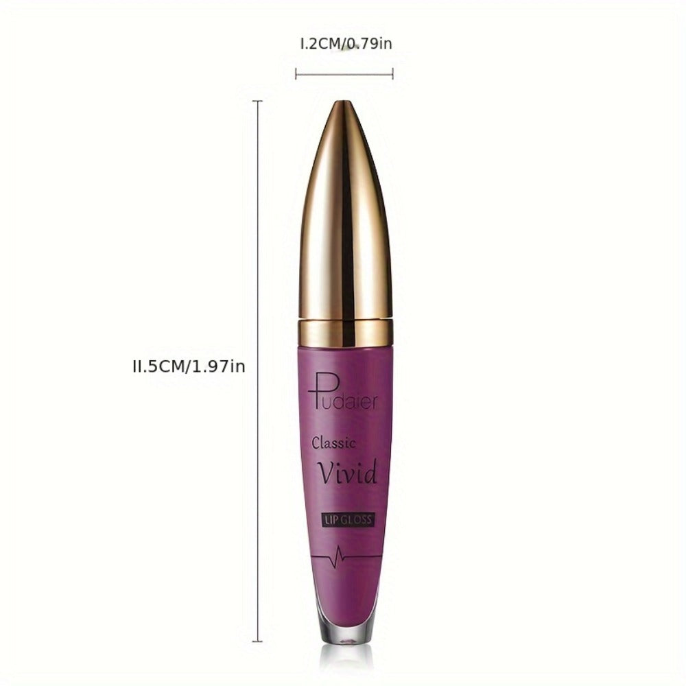 Matte Liquid Lip Color in Seven Numbered Shades with 8.5cm Clear Tube and Pointed Gold Cap — image 6