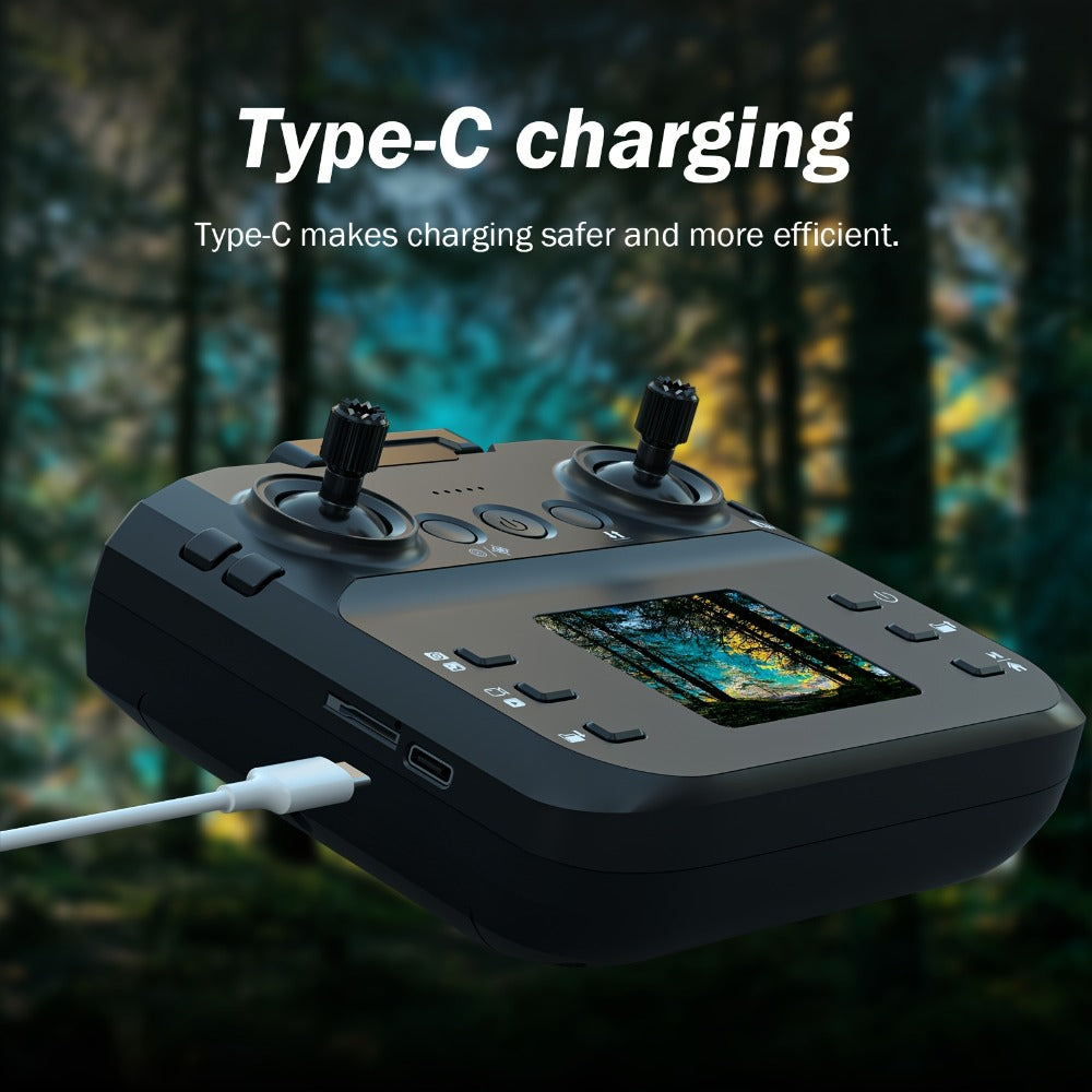LCD Screen Drone Dual Cameras Brushless Motor Foldable RC Quadcopter with the Listed Color, Size or Set Options for Everyday 