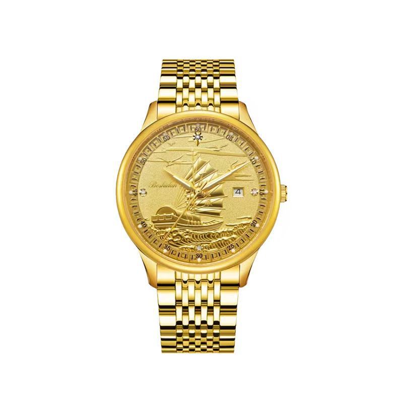 Smooth Sailing Calendar Night Light Waterproof Men's Watch