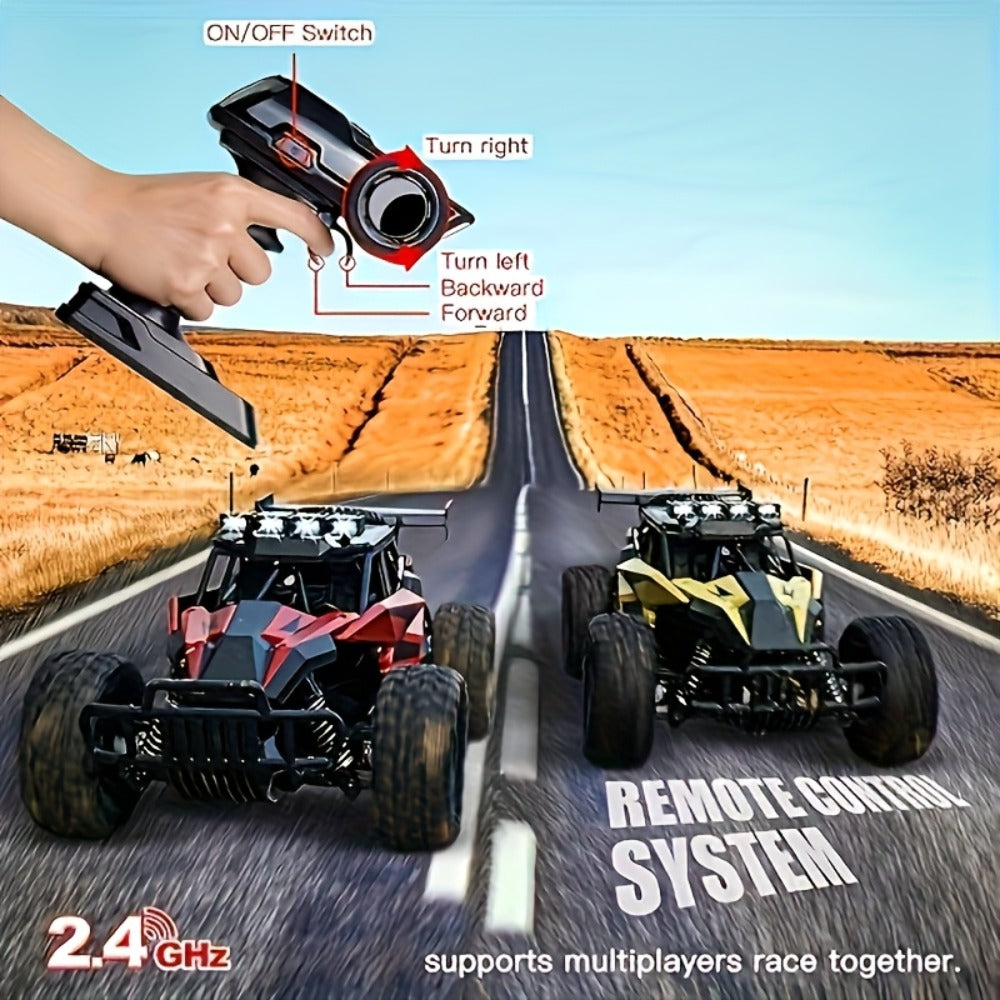RC Off-Road Truck for Kids Ages 6+, High Speed Remote Control Car Alloy Steel Body Full-Function 4WD Monster Truck Toy for Bo