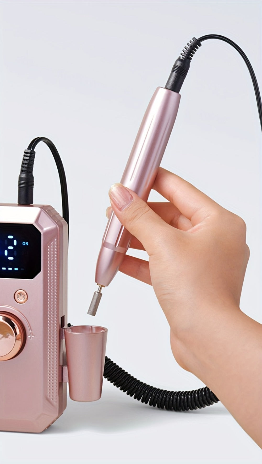 Cordless Electric Nail Drill Machine Rechargeable Professional E-File 11 Bits 20 Sanding Discs High Speed Acrylic Gel Natural