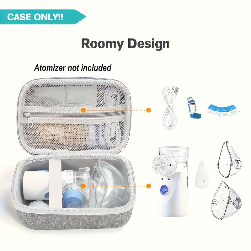 EVA Hard Shell Storage Bag Multi-Compartment Travel Case for Facial Steamer Nebulizer Humidifier Pore Vacuum Cleaner — image 