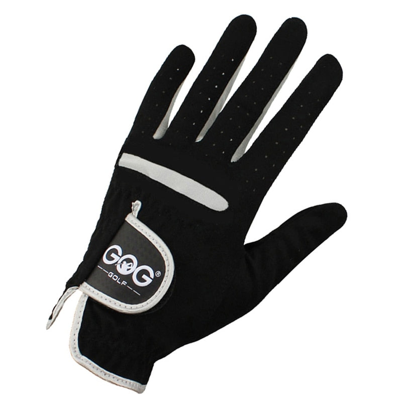 1 Pcs Men's Golf Glove Left Hand Right Hand Micro Soft Fiber Breathable Golf Gloves Men Color Black Brand GOG