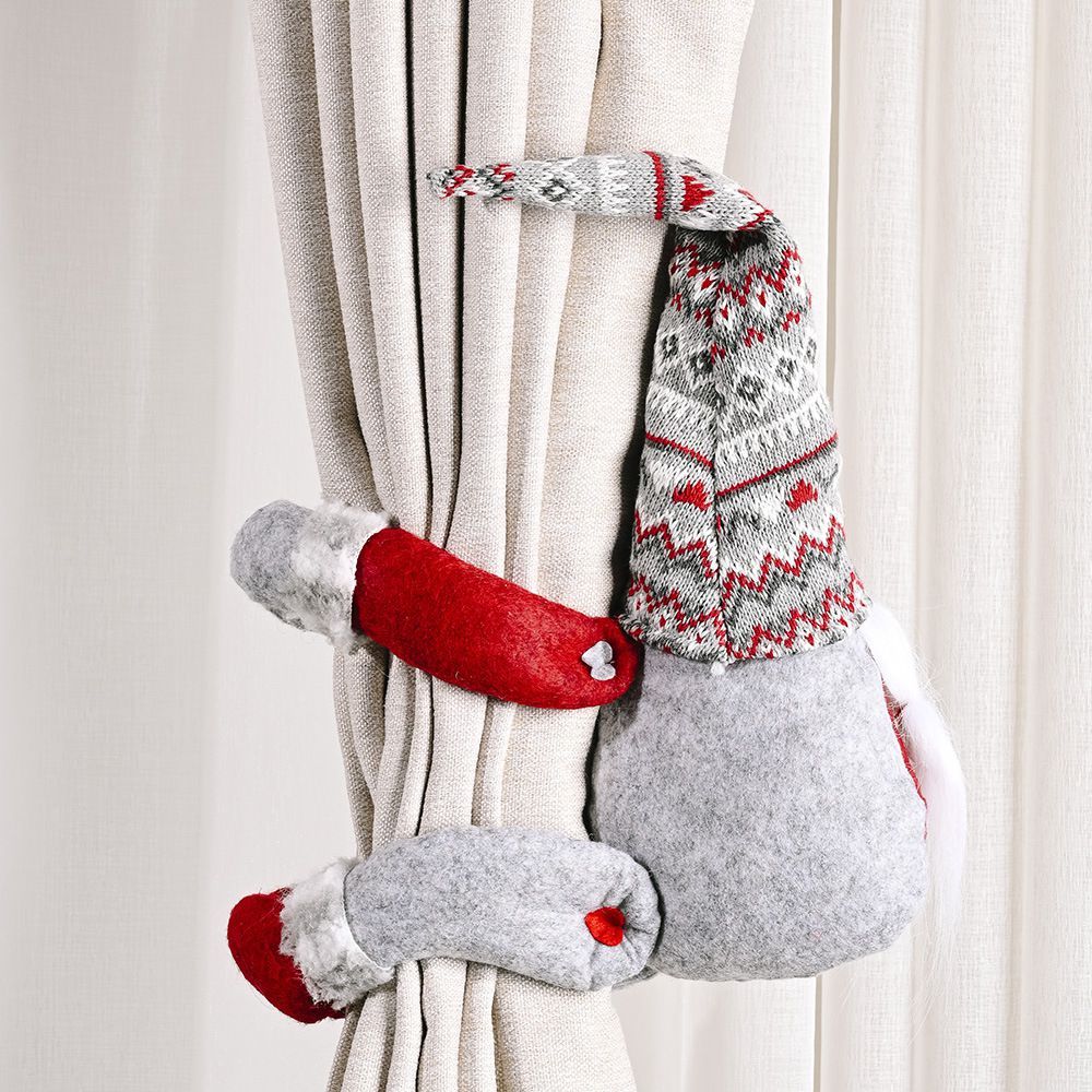 Festive Santa or Snowman Christmas Curtain Buckle Tieback