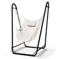 U-Shaped Hammock Chair Stand with Free Hanging Chair, Double Tube Steel Frame, Powder Coat, Side Pocket Included — image 5