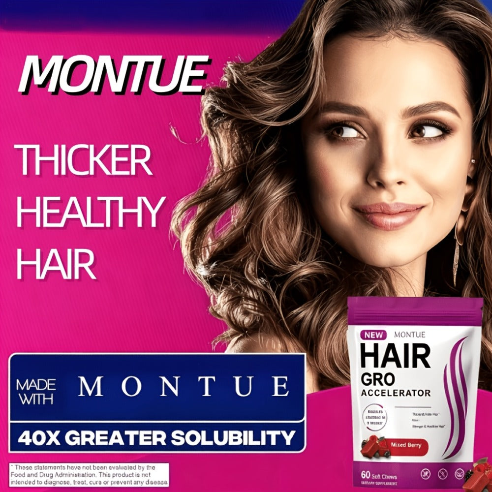 MONTUE Biotin Hair Gummies with Arginine, Vitamin C & Vitamin E, Daily Hair Nourishment Supplement for Women — image 1