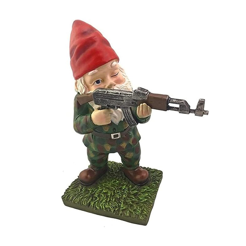 Funny Army Gnome Garden Statue, Resin Desk Ornament, Outdoor Garden Dwarf Decor (3pcs, 2025 New)