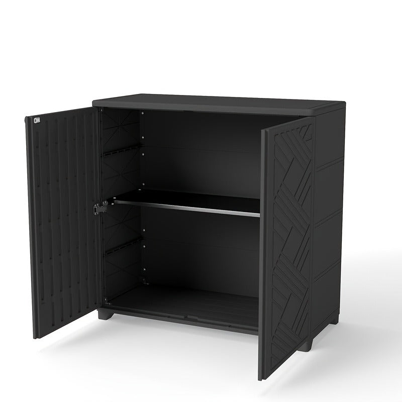 Outdoor Storage Cabinet with Doors & Metal Shelves, for Garden, Patio and Yard Use, with the Listed Configuration — image 15