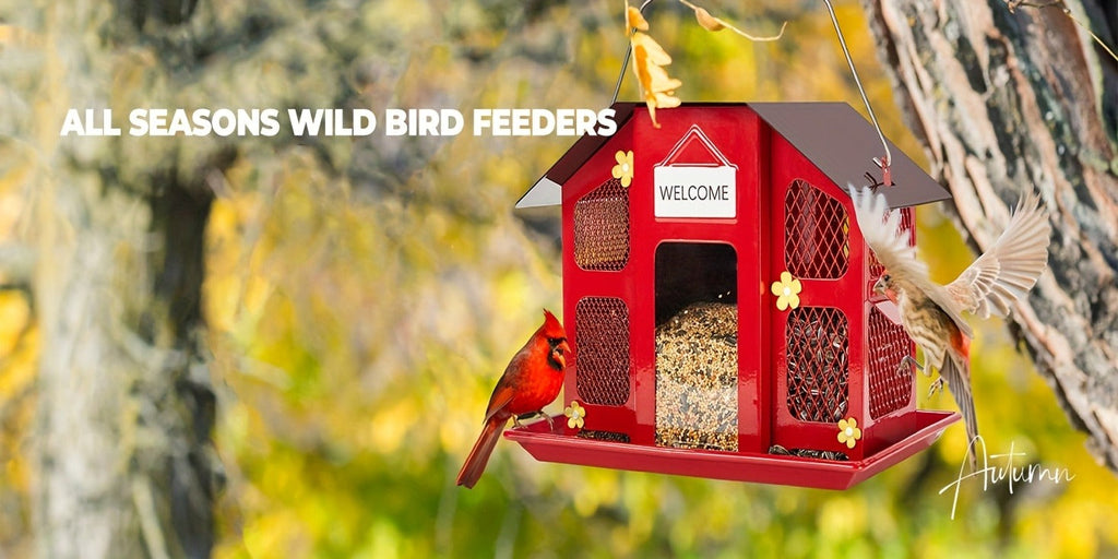 Metal Bird Feeder for Outside – 4 Lbs Large Capacity Hanging Wild Bird Feeder, for Garden, Yard and Pest Management — image 1