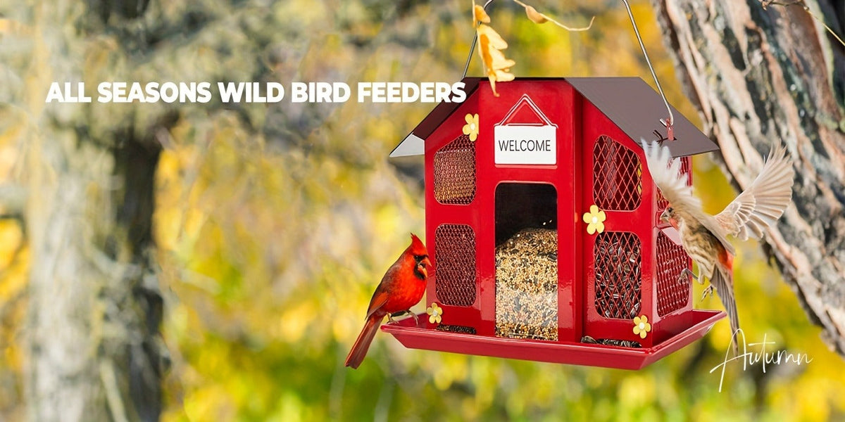 Metal Bird Feeder for Outside – 4 Lbs Large Capacity Hanging Wild Bird Feeder, for Garden, Yard and Pest Management — image 1