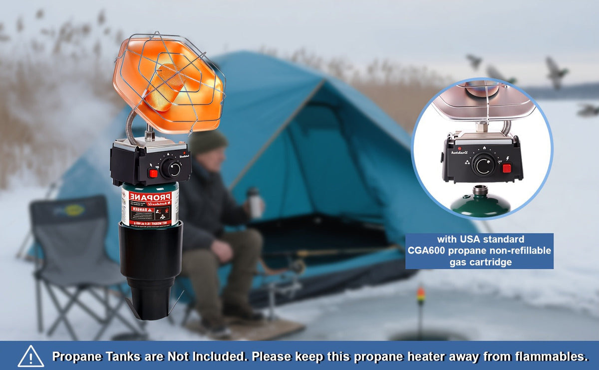 Golf Cart Heater 8520 BTU Portable Propane Catalytic Burner with Cup Holder Mount, Pulse Ignition — image 16