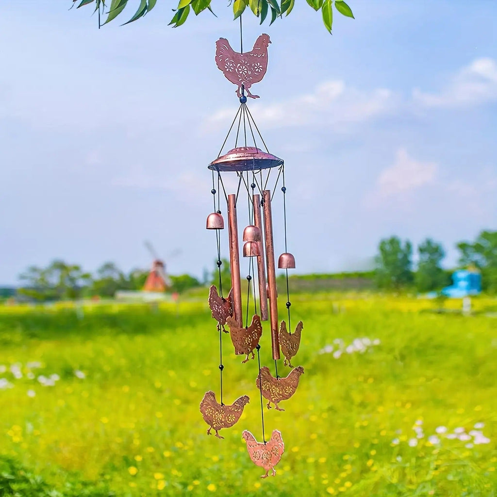 Wind Chime Outdoor Chicken Farmhouse Decor – Aluminum Tube Soothing Sound Garden Porch Patio Hanging Ornament — image 16