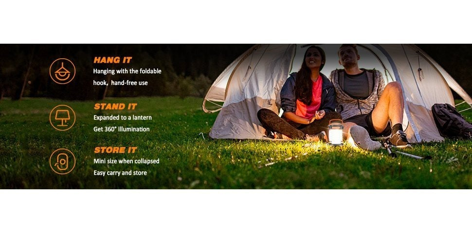 2-Pack Portable Folding Solar Camping Lantern, Mini USB Rechargeable, IPX4 for Indoor & Outdoor Camping — image 15