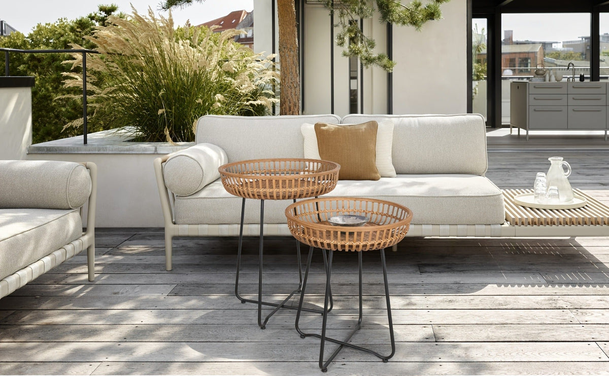Side Table Rattan Collection with Bamboo-Woven Tops, Metal Bases and 18- or 20.4-Inch Options — image 15
