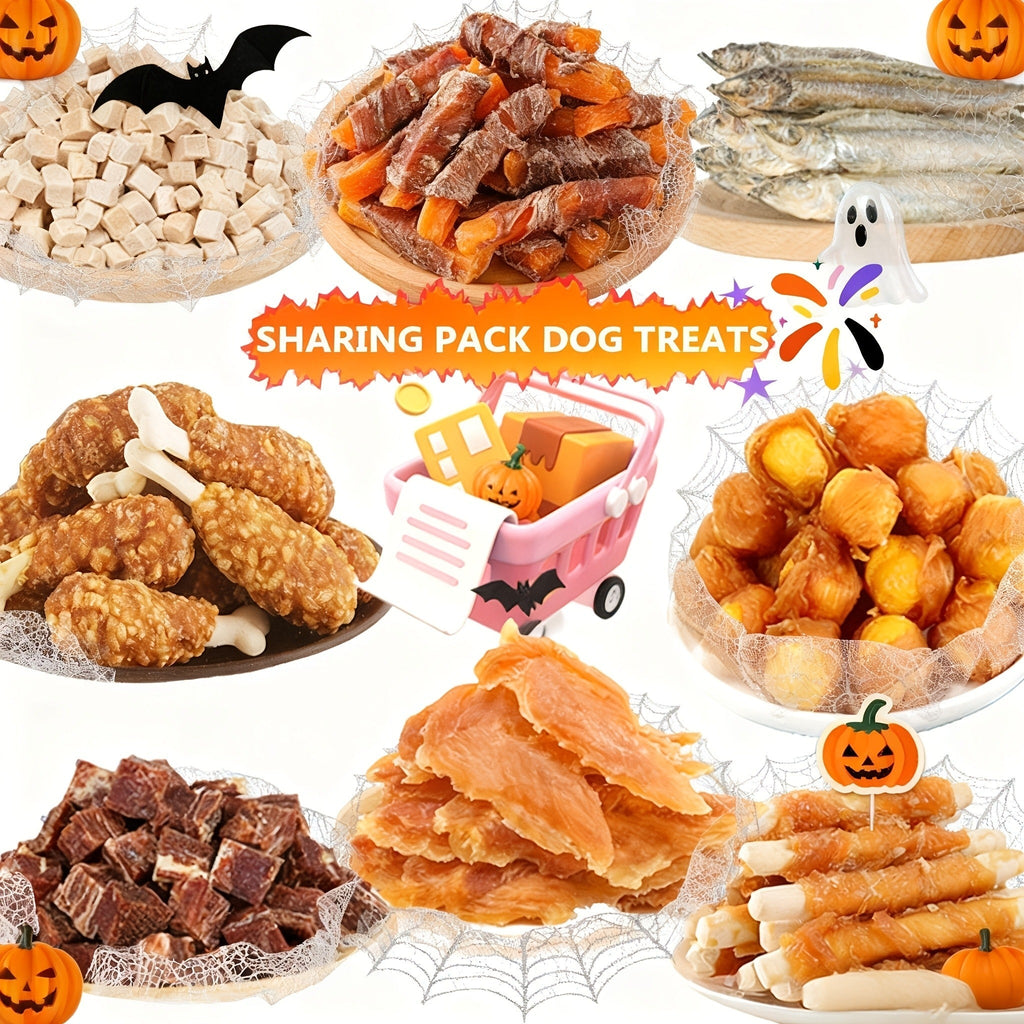 Dog Treats Chicken, Duck and Egg Yolk Assortment with Multi-Bag, 350g and 25 x 4g Options for Dog Reward Use — image 22