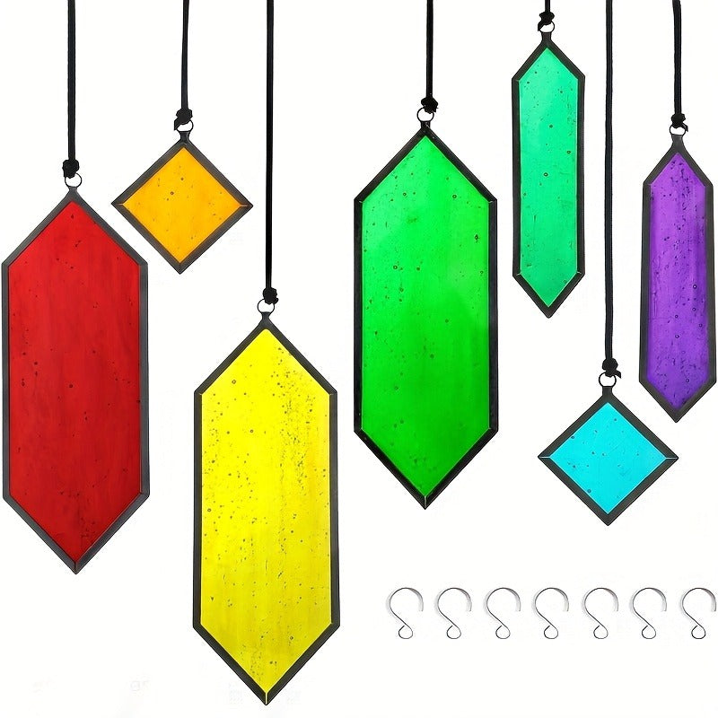 Glass Rainbow Suncatcher Hanging Ornament – Crystal Prism Window Sun Catcher for Garden, Patio & Home Decor — image 17