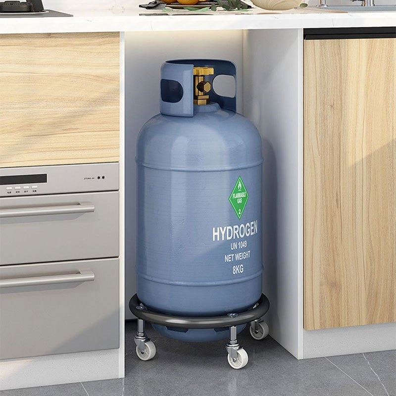 Propane Tank Dolly with 4 Locking Wheels, Gas Cylinder Cart & Movable Base for Tanks, Garden Pots & Storage — image 19