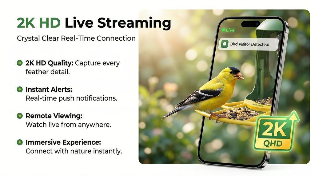 Smart Bird Feeder with Camera AI Bird Identification, 2K HD Live View, Auto Capture & Color Night Vision — image 15