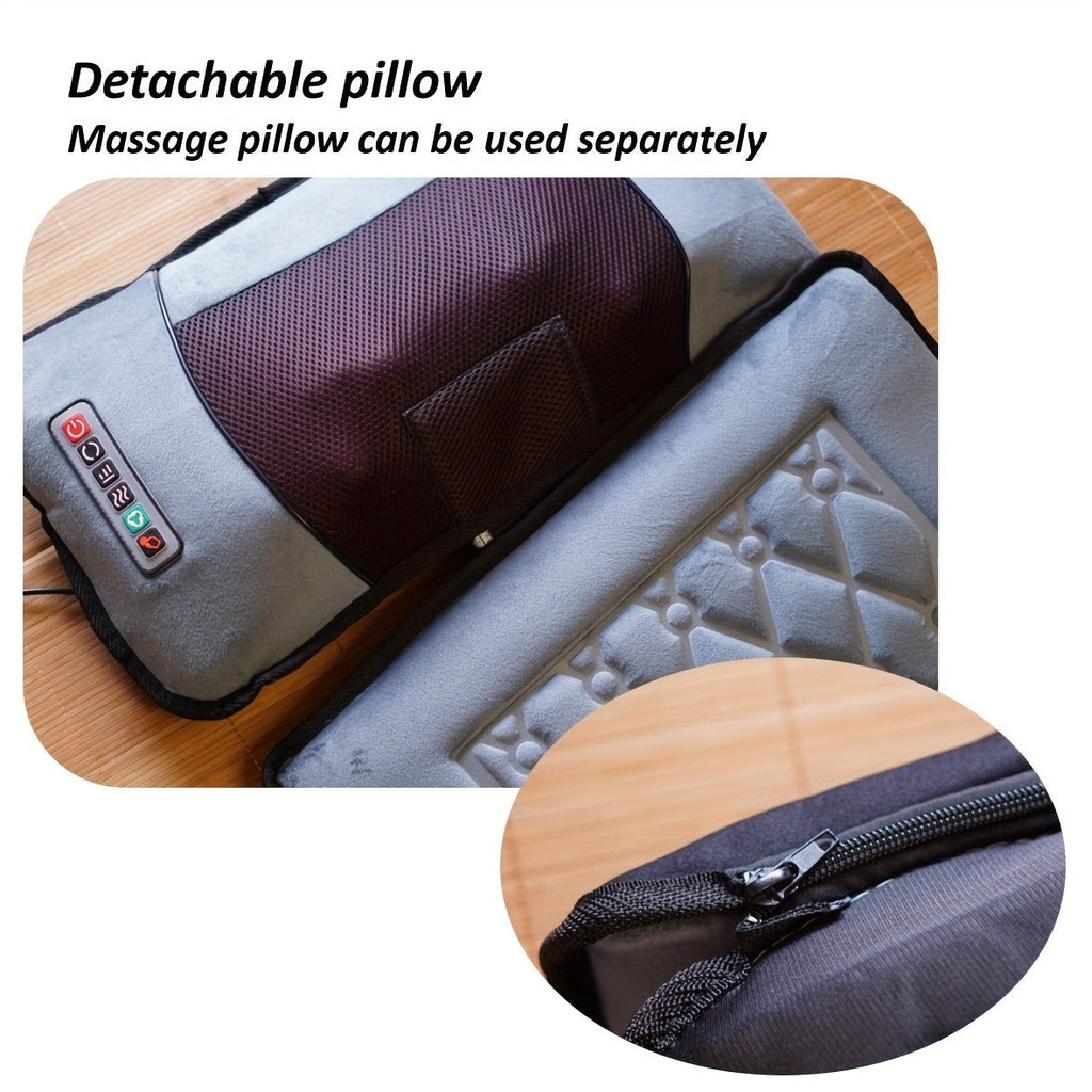 EMS Leg Massager Full Body Massage Pad 10-Zone Wave Vibration Kneading Pillow with Foot Calf Massager Hot Compress & Storage 