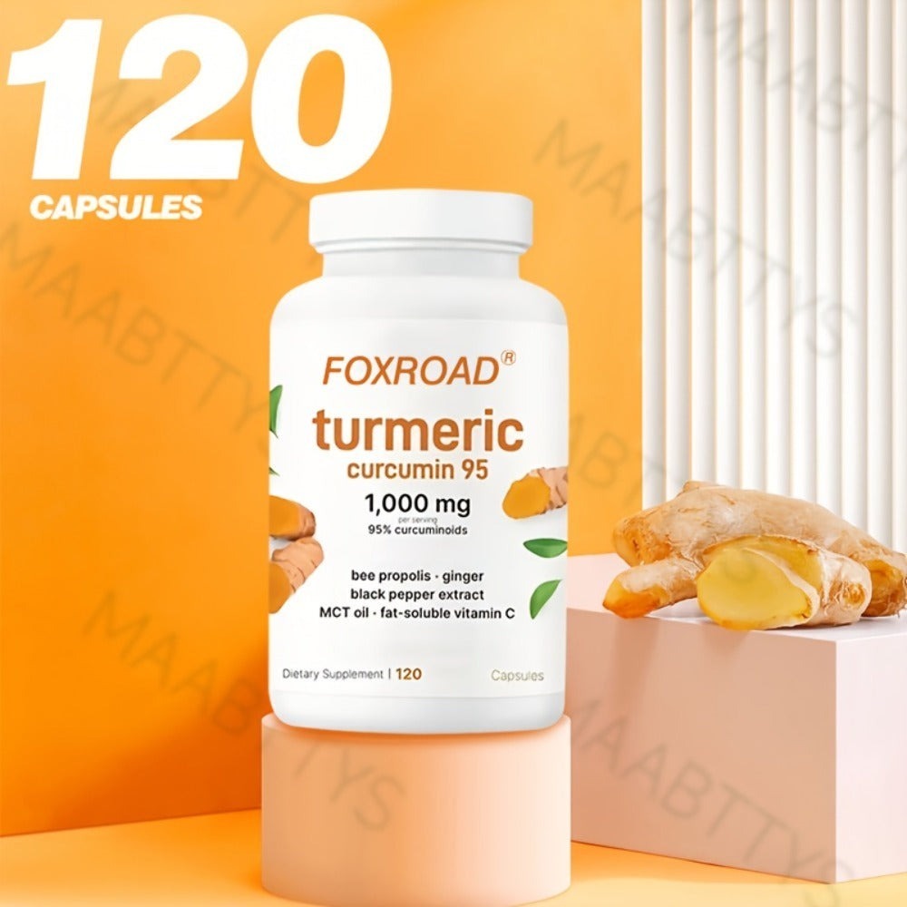 Curcumin 6-in-1 Capsules with 95% Active Curcumin, Vitamin C & Probiotics, 120 Capsules 120-Day Supply — image 6