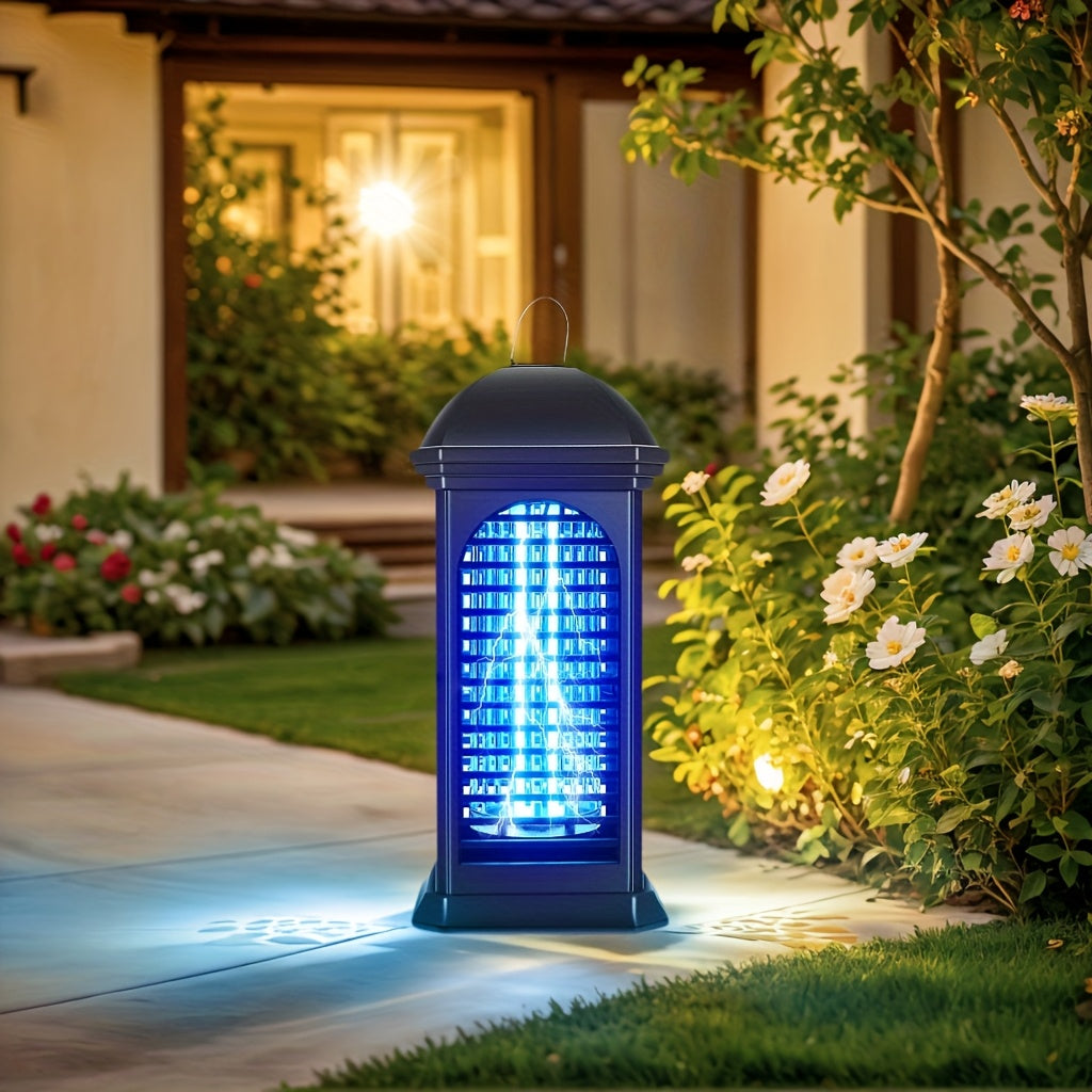 Cylindrical Plug-In Bug Zapper with Blue Grid Light in Black Single or Two-Piece Upgrade Options — image 5