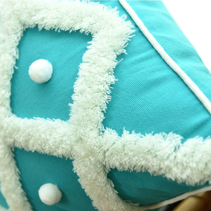 Creative Home Ball Pillow Tufted Moroccan Pillow Elegant Cushion Pillow Case