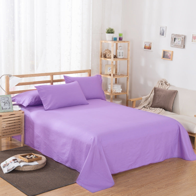 Pure Color Polyester Cotton Extra Bed Sheets Hotel Home