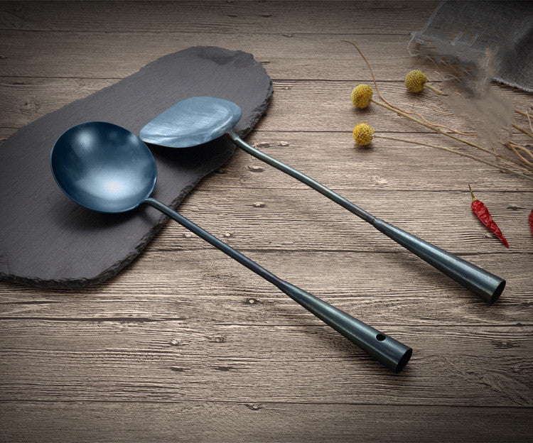 Old-fashioned Set Of Spatula Handmade Frying Spoon